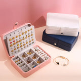 Popxstar Korean Version Simple Ins Style Portable Jewelry Storage Box New High-end Exquisite Large Capacity Travel Jewelry Bag