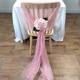 Popxstar holiday tablescape Chiffon Table Runner Sheer Fabric Silk for Boho Sheer Fabric Wedding Arch Overlay Draping Decoration Birthday Party Table Decor