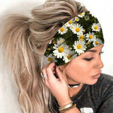 Popxstar Women Headband Girls Summer Boho Hair Band Floral Bohemian Cross Turban Bandage Bandanas Hair Accessories Headwrap Yoga Headwear