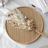 Popxstar tablescape ideas Artificial Plant Dried Pampas Grass Palm Fan Leaves Bouquet Boho Home Decor Dry Flower Eucalyptus Leaf Wedding Table Vase Decor