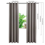 Popxstar 1PC Blackout Curtains With Black TPU Interlining Thin and Light Drapery Panel for Bedroom Meetingroom Share Room Office