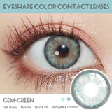 Popxstar Natural Color Contact Lenses for Eyes 2pcs GEM Series Colored Lens Blue Pink Contact Lens Yearly Cosmetic Contact Lens