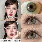 Popxstar 1pair Natural Color Contact Lenses for Eyes Brown Contacts Gray Lenses Fashion Lenses Blue Eyes Contacts Lenses