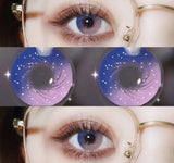 Popxstar 1pair Colored Contact Lenses for Eyes Purple Lenses Fashion Colorful Beautiful Pupil Lens Yearly Cosmetic Eye Contacts