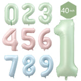 Popxstar 1pc 40inch Number Foil Balloons 1 2 3 4 5 6 Years Old Kid Boys Girls Crown Happy Birthday Balloon Baby Shower Decor Supplies