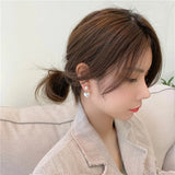 Popxstar Imitation Pearl Earrings For Women Heart Round Stud Earrings Elegant Love Ear Stud Party Wedding Jewelry Valantine Day Gifts