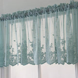 Popxstar Lace Jacquard Window Short Curtain Valance Lace Hem Coffee Kitchen Cabinet Door Bedroom Home Decor