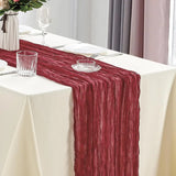 Popxstar 10Pcs Cheesecloth Table Runner Boho Gauze Table Runner 40x270cm Romantic Table Runner for Wedding Bridal Shower Birthday Party