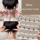 Lovely Flower Pearl Broken Hair Organizer Girls Women Hairpin Clip Invisible Bangs Fixed Insert Comb Tiara Headband Accessories