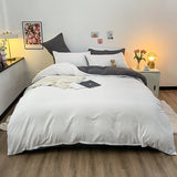 Popxstar 1 Pc Housse De Couette 220x240 White White Gray Color Duvet Cover Double Size Funda Nordica Cama 150 Queen/King Size Bed Cover