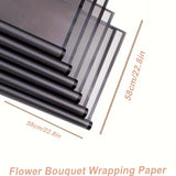 Popxstar 20 Sheets Black White Korean Paper Waterproof  Wrapping Paper for Flowers Bouquet For DIY Crafts Gift Packaging