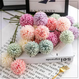 Popxstar spring decor 5pcs Artificial Dandelion Flowers, Fake Hydrangea Bridal Wedding Bouquet, Home Garden Party Wedding Decor, Winter Christmas Home