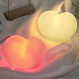 Popxstar Valentines decoration for home Romantic 3D Love-Heart Shape Lamps Funny Unique Ambient Light DIY Atmosphere Decoration Valentine's Day Table Ornaments Fashion