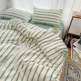 Colorful Striped Printing Duvet Cover And Sheet  3/4 pcs Bedding Set Adult Single Double Queen Sheet Set 200x230cm