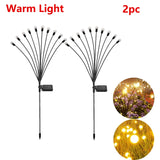 Popxstar 6/8/10 LED Solar Garden Lights Powered Firefly Lights Outdoor Garden Decoration Landscape Lights Firework Firefly Lawn Lamps