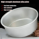 Popxstar 4-12 Inch Aluminum Round Cake Bakeware Solid Bottom Chiffon Cake Die for Aluminum Alloy Home Baking Cake Mold Pan Cake Tin