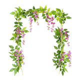 Popxstar 180cm Fake Ivy Wisteria Flowers Artificial Plant Vine Garland for Room Garden Decorations Wedding Arch Baby Shower Floral Decor