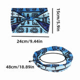 Popxstar Cotton Stretch Headband African Pattern Print Twist Style Elastic Hair Band Wide Hairbands Bandana Turban Knot Headwrap DIY