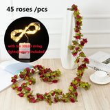 Popxstar spring decor 2.5m Artificial Flowers Rose Vine DIY Fake Plants Flower Spring Autumn Garden Arch Christmas Rattan Wedding Home Room Decoration