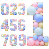 Popxstar 95cm Giant Number Mosaic Balloon Frame 0-9 Balloon Filling Box Kids Birthday Wedding Party Decoration Anniversary Decor