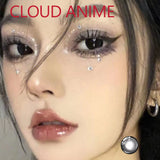 Popxstar Coslens Black Cosmetic 14.00mm Color Soft Contacts Lenses for Eyes Anime Accessories линзы для глаз цветные Cloud Anime Eyes