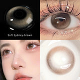 Popxstar 2pair/pcs Natural Lenses Contact Lenses for Eyes Beauty 10 Tone Natural Pupil Eye Color lens Yearly Use 14.2/14.5mm