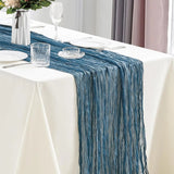 Popxstar 10Pcs Cheesecloth Table Runner Boho Gauze Table Runner 40x270cm Romantic Table Runner for Wedding Bridal Shower Birthday Party