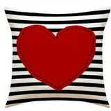 Popxstar Valentine's Day Decoration Pillowcase Romantic Sweet Home Room Decoration Love Pattern Printing Sofa Cushion Cover