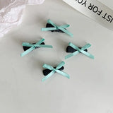 Popxstar 1Pc New Sweet Bowknot Hair Clips Hair Accessories Fairy Bow Hairpin Headwear Mini Ribbon Barrette Girls Cute Bowknot Hairpin DIY