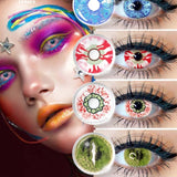 Popxstar Color Contact Lenses For Eyes Anime Cosplay Colored Lenses Blue Purple Multicolored Lenses Contact Lens Beauty Makeup