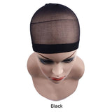 Popxstar Stretchable Elastic Hair Net Black Liner Weaving Cap Comfortable Hairnets Open Ended Fishnet Wig Cap for Women High Quality