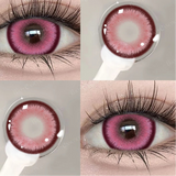 Popxstar Colorcon Pink Lenses 1 Pair Colored Contact Lenses for Eyes Big Eye Lenses Anime Lenses Cosplay Lenses Nezuko Lenses