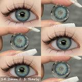 Popxstar 1pair Natural Color Contact Lenses for Eyes Brown Contacts Gray Lenses Fashion Lenses Blue Eyes Contacts Lenses