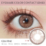 Popxstar Natural Color Contact Lenses for Eyes 2pcs GEM Series Colored Lens Blue Pink Contact Lens Yearly Cosmetic Contact Lens