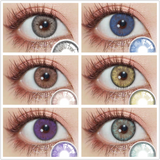 Popxstar Natural Color Contact Lenses for Eyes 2pcs GEM Series Colored Lens Blue Pink Contact Lens Yearly Cosmetic Contact Lens