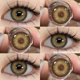 Popxstar Colored Contact Lenses 1pair Natural Eye Lens Blue Eye Lenses Brown Lenses Gray Pupils Yearly Cosmetic Green Contacts