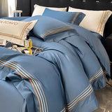 Popxstar Luxury Egyptian Cotton Bedding Set Embroidery Duvet Cover Set Quilt Cover Fitted/Flat Sheet Pillowcase  Home Textiles Bedspreads