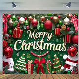 Popxstar  Large Polyester Merry Christmas Banner - Outdoor and Home Garden Decorations for Holiday Party Backgrounds