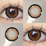 Popxstar 1Pair Myopia New Freshly Colour Contacts Lenses Large Diameter14.5mm Natural Eye Lenses Beauty Pupil Brown Gray Lenses