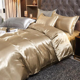 Popxstar Luxury Rayon Satin Bedding Set Duvet Cover Set Single Double King Size Bedding Kit 2pcs/3pcs/4pcs Bed Cover Bed Linen Set