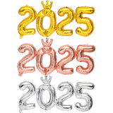 Popxstar 2025 Number Foil Balloons for Happy New Year Eve Party Decoration Photo Booth Props Supplies Christmas Home Decor Navidad