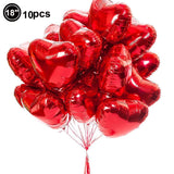 Popxstar Large Valentine's Day Red Rose Balloons Rose Flower Shape Foil Balloons Mother's Day Valentine's Day Gift Decorations Balloon