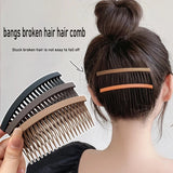 Popxstar Women Fashion Hair Comb Large Simple Hairpin Bangs Fixed Arrangement Broken Hair Headband Back Head Comb Hair Accessories