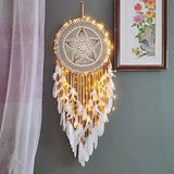 Popxstar big dream catcher hanging/light decoration nordic decoration home girls room/nursery/kids decor dreamcatcher children room new 5