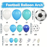 Popxstar 130 Pcs Blue Football Themed Balloon Garland Arch Kit, Can Be Used for Birthday Party, Event Celebration, Holiday Party, Etc