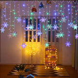 Popxstar LED Garland Holiday Snowflakes String Fairy Light New Year Ornaments Christmas Tree Decorations for Home Party Noel Navidad 2024