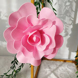 Popxstar 1PC Large Rose PE Foam Flowers Flat Bottom Giant Flowers Wall Wedding Background DIY Party Faux Flower Decor Fake Flore Heads