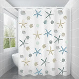 Popxstar Waterproof Shower Curtain Mildew Proof Durable Bathroom Screens With Hook Modern Printed Bathtub Curtains Bathroom Accessories