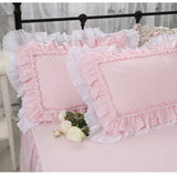 Popxstar shabby chic 1 piece Romantic beauty pillow case Pink Ruffle Lace pillowcase pillow covers decorative Bedding Pillowcases body pillow sham