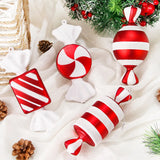 Popxstar Large Candy Pendant Christmas Decorations Wedding Decoration Red and White Painted red  Party Decoration New Year Party Supplies